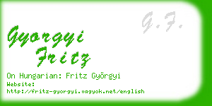 gyorgyi fritz business card